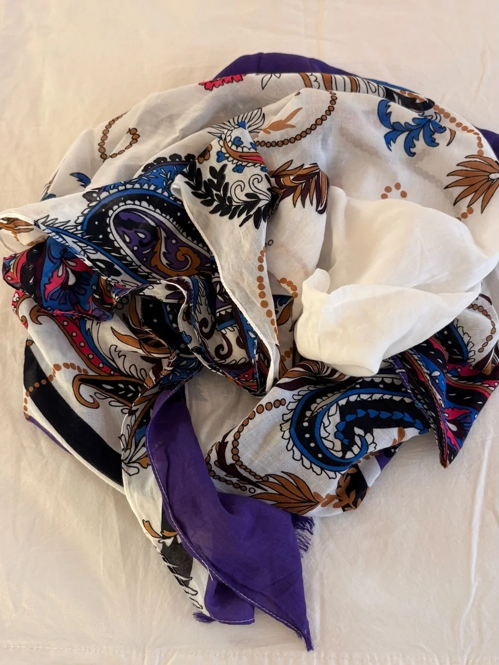 Purple Paisley Women's Scarf/ wrap